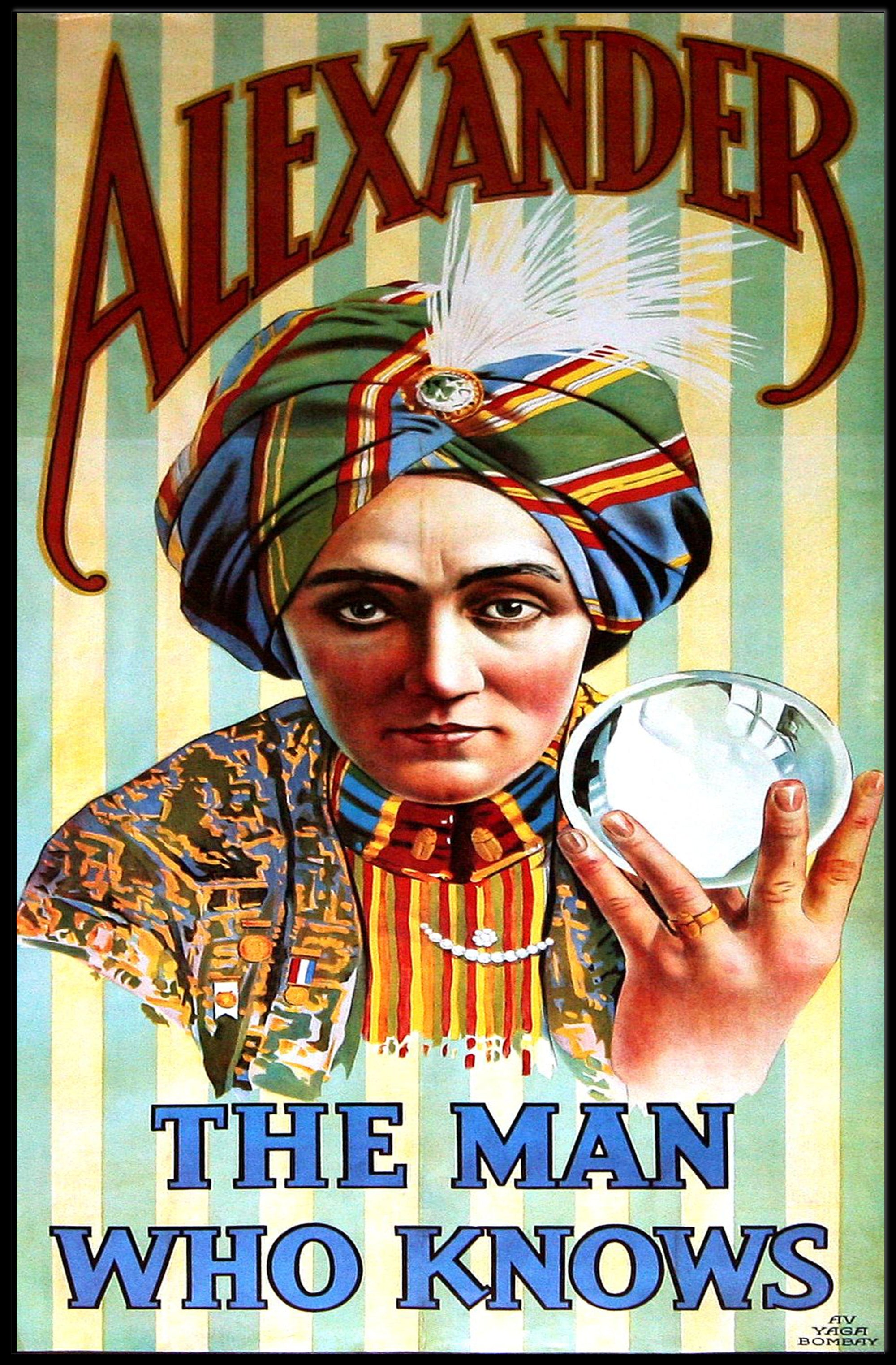 Mystical Psychic Performer Vintage Artistic Pop Culture Poster