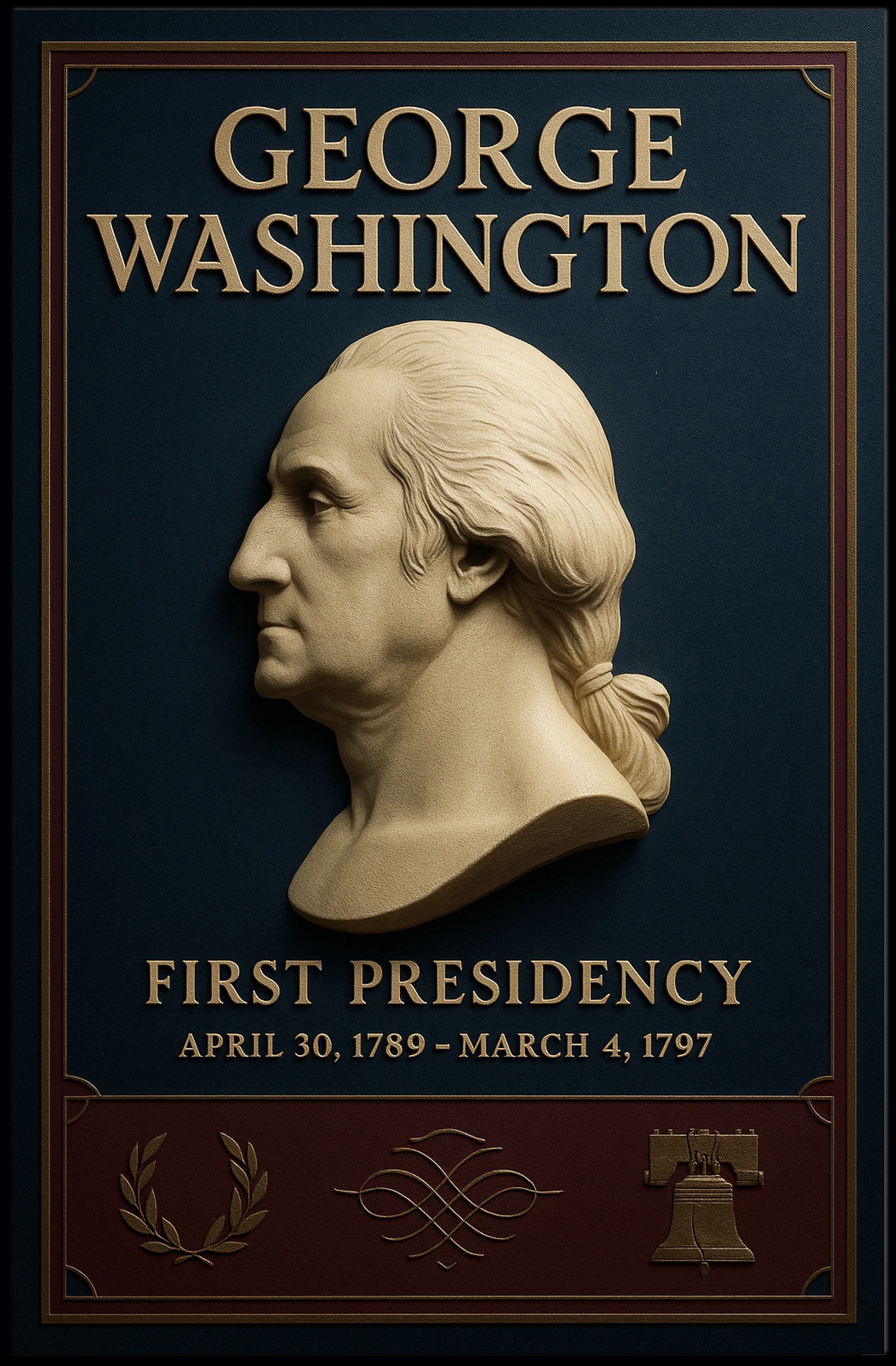 George Washington Vintage Historical or Presidential Poster PosterGoat