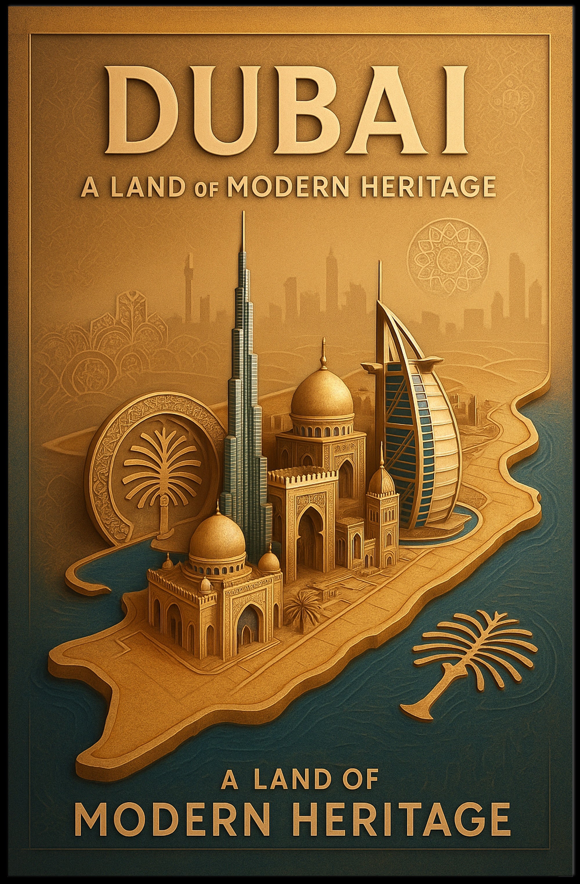 Dubai's Architectural Harmony: Urban or Cityscape Poster