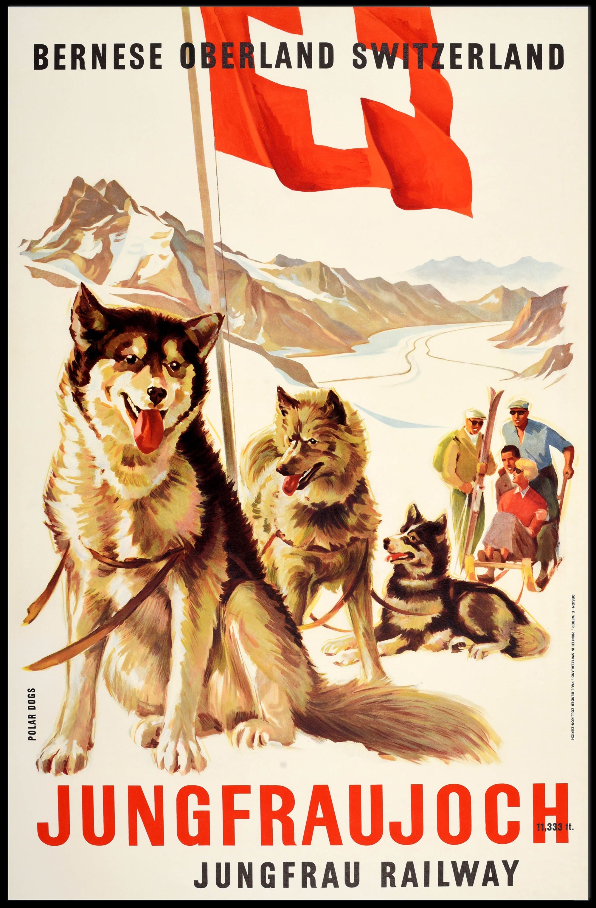 Jungfrau Railway Vintage Swiss Travel Adventure Poster PosterGoat