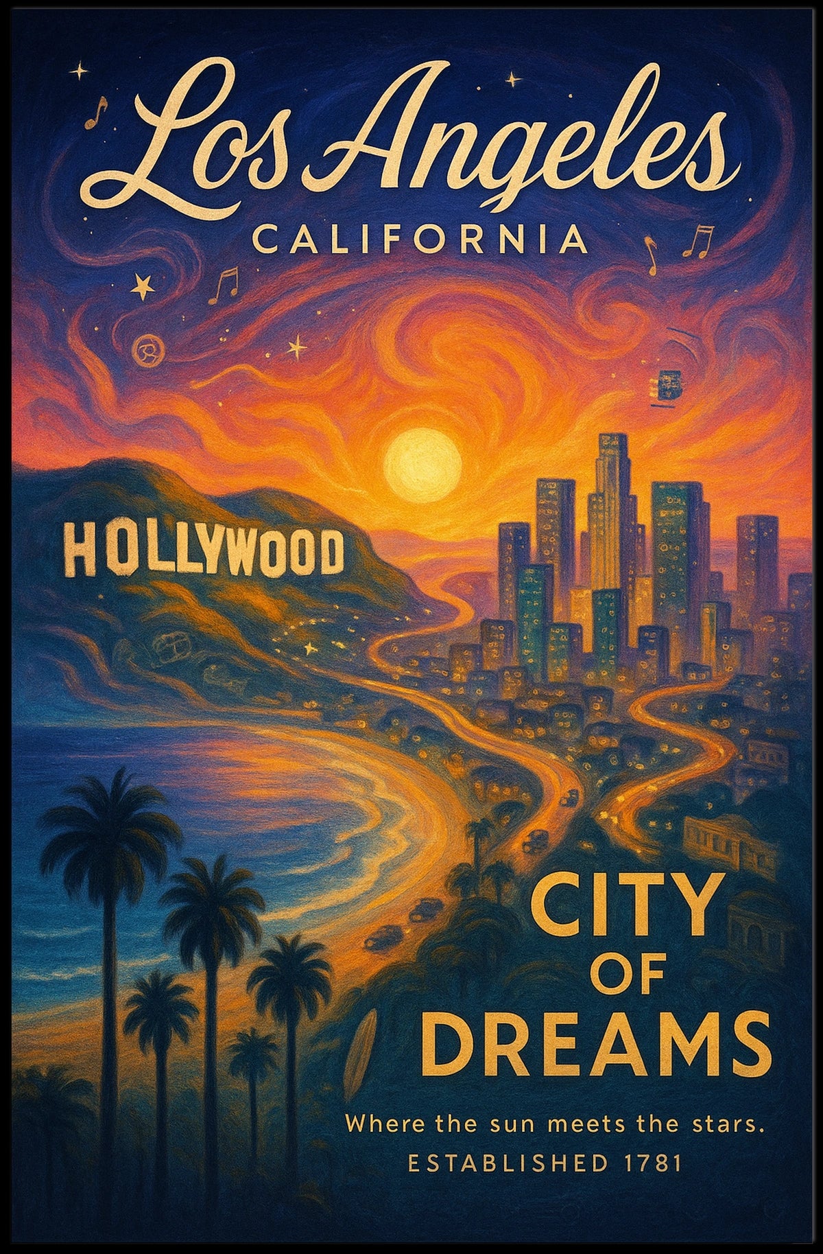 Los Angeles City Of Dreams Poster