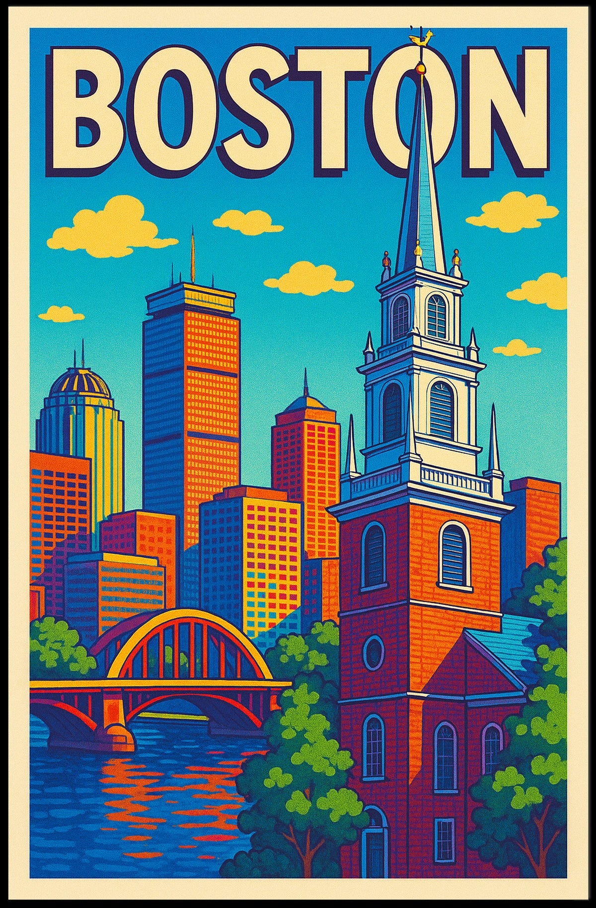 Boston Cityscape Poster