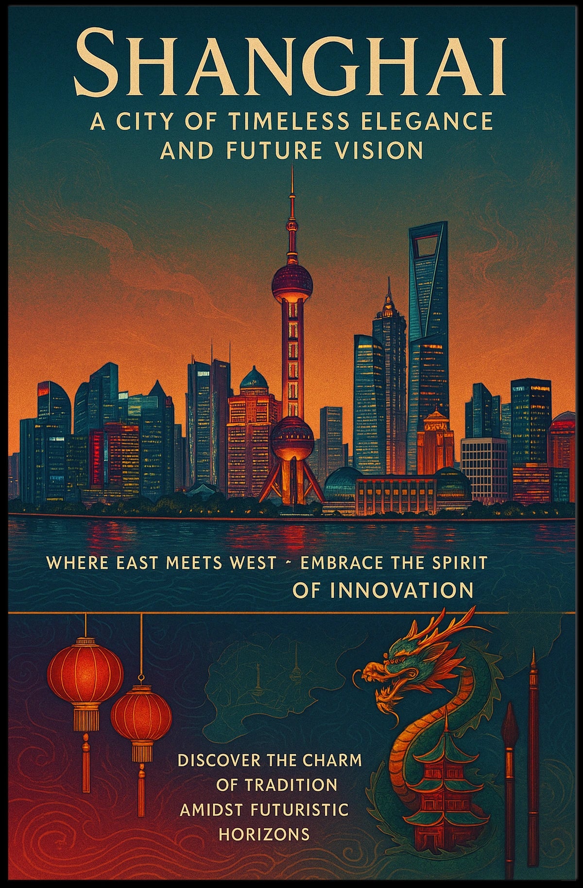 Shanghai A City of Timeless Elegance Poster