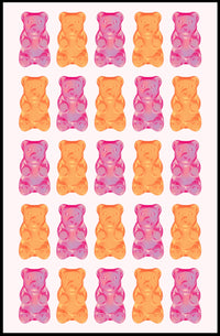 Gummy Bears Modern Design Poster PosterGoat