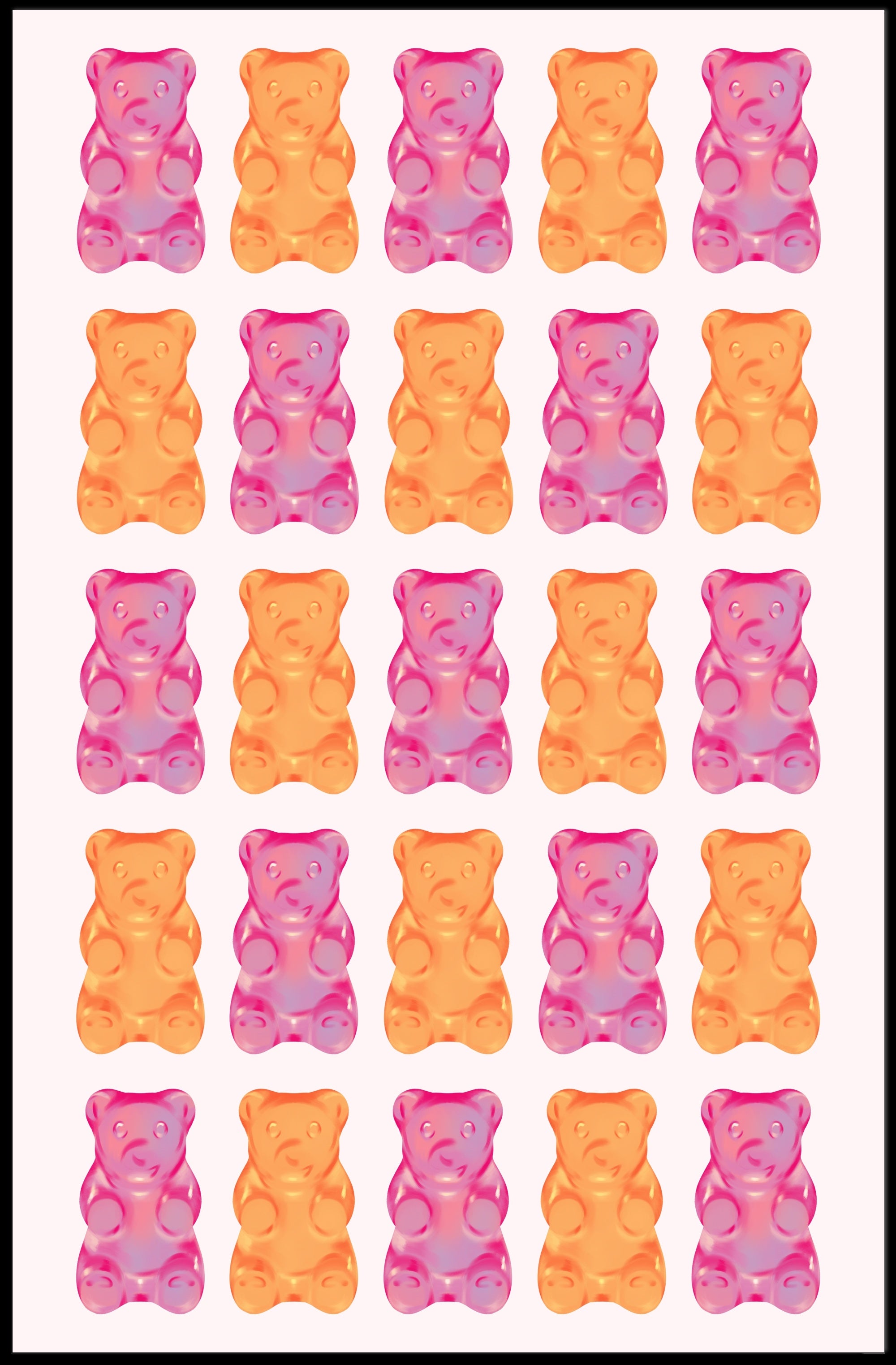 Gummy Bears Modern Design Poster PosterGoat