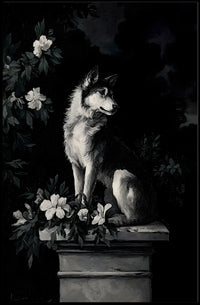 Majestic Husky in Nature Dog Breed Poster PosterGoat