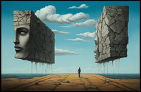 Surreal Coastal Path Artistic Poster
