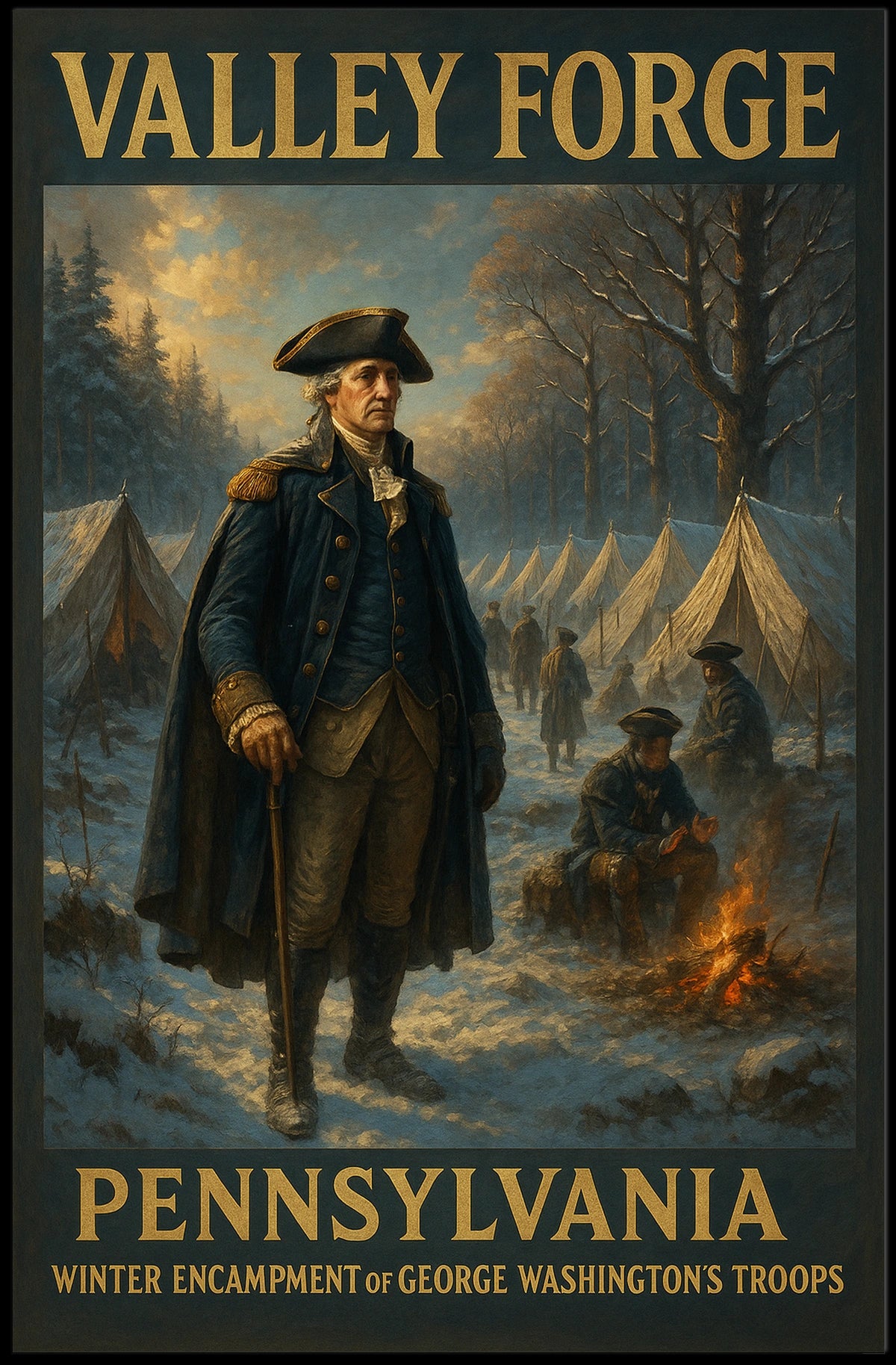 George Washington At Valley Forge Poster