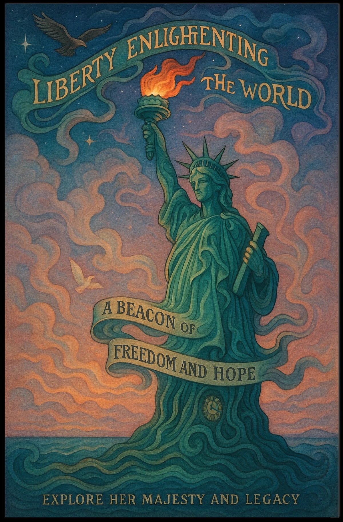 Liberty Enlightening the World Artistic Poster