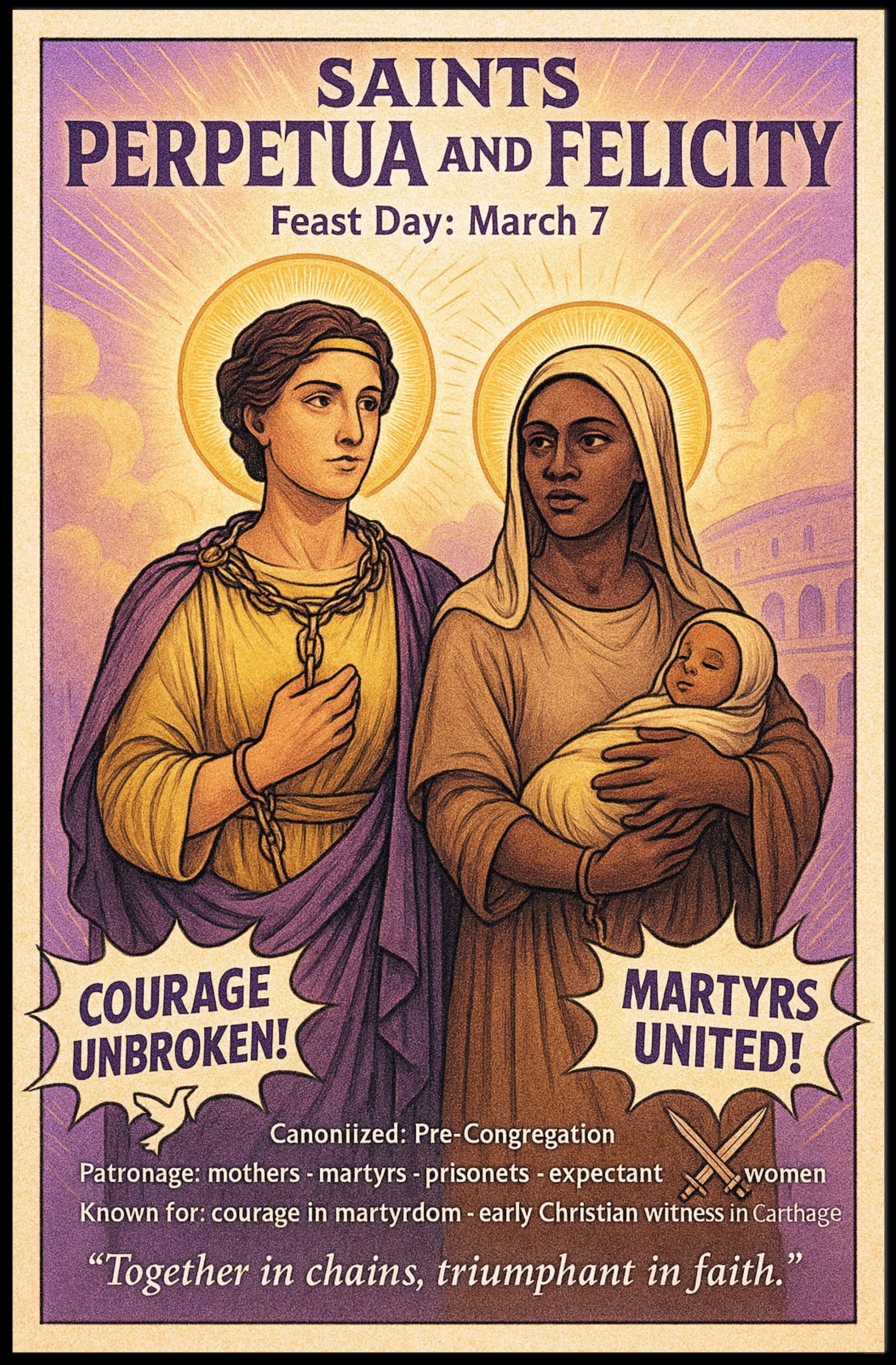 Saints Perpetua and Felicity Poster PosterGoat