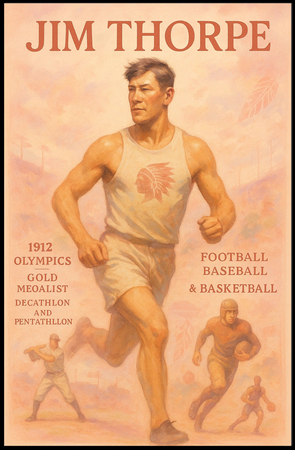 Celebrating Jim Thorpe A Legendary Athlete Poster