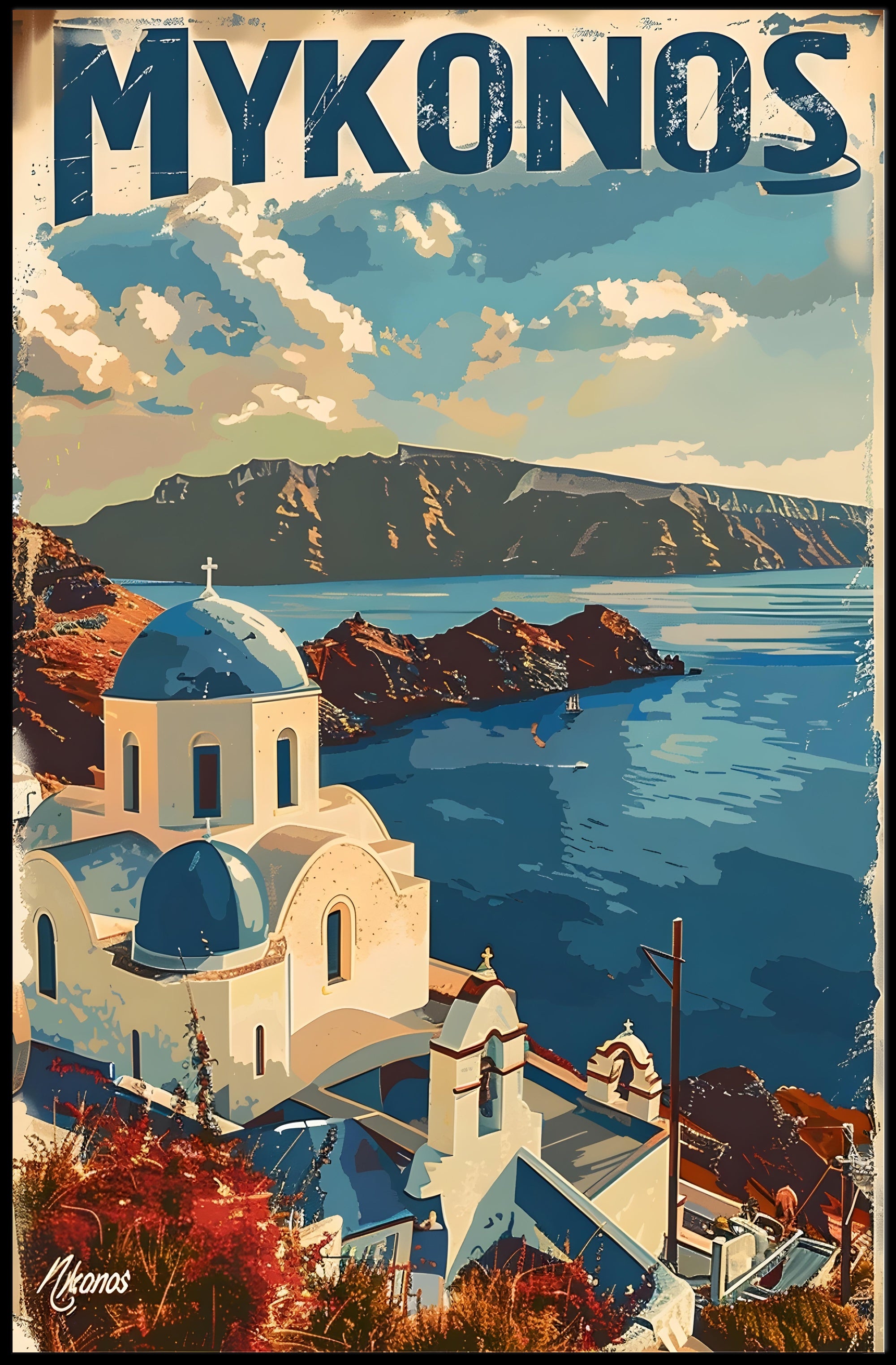 Scenic Mykonos Poster