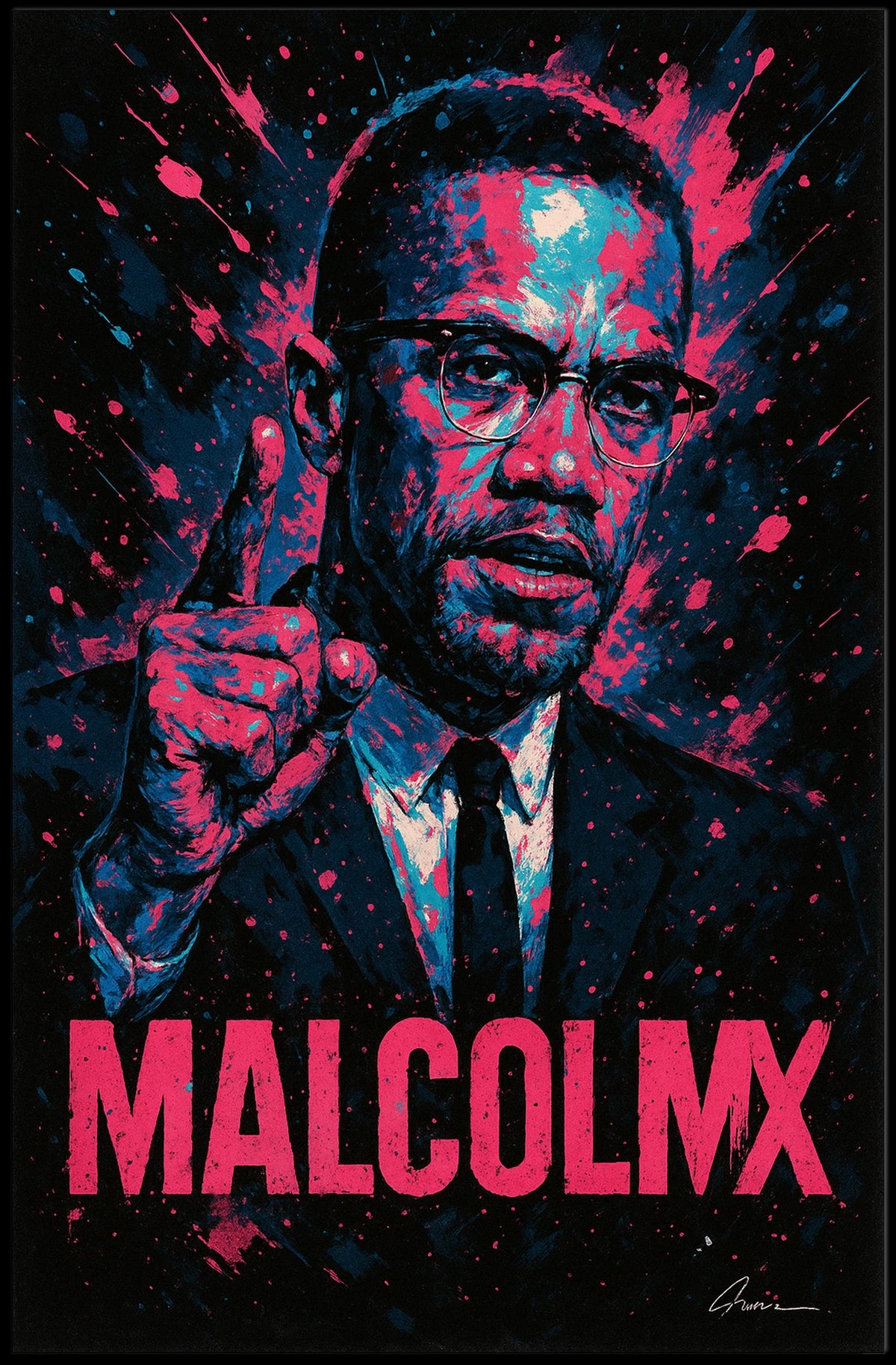 Malcolm X Iconic Leader Poster