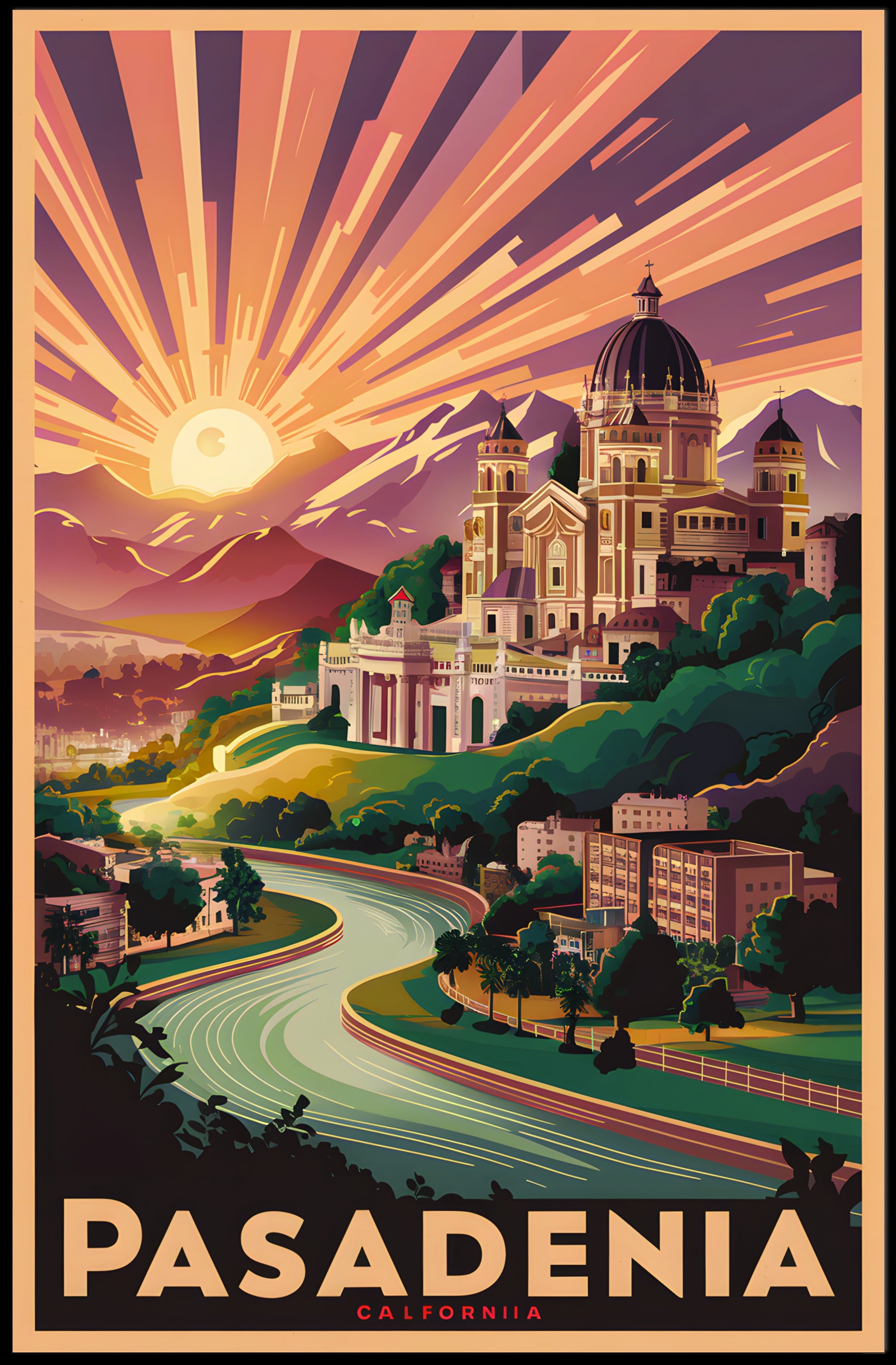 Pasadena Sunrise Poster