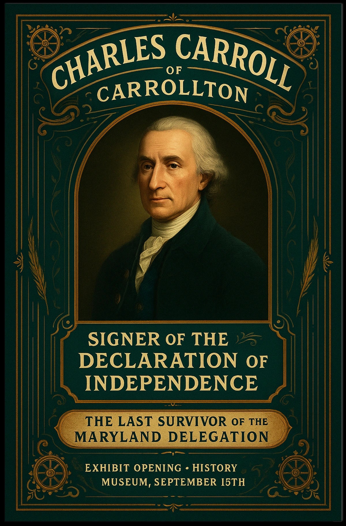Charles Carroll of Carrollton Exhibit Poster