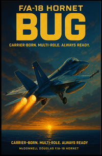 F/A-18 Hornet Ocean Flight - Poster
