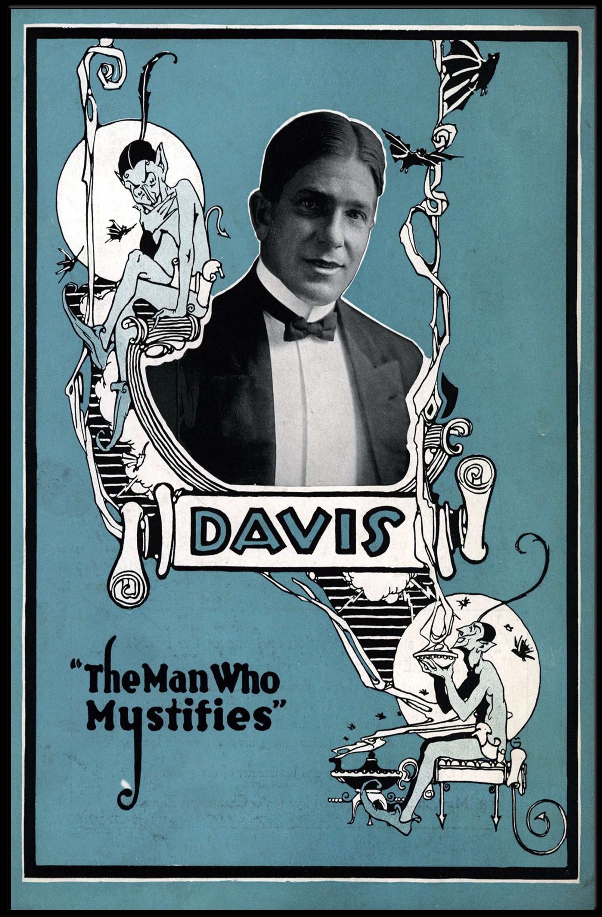 Vintage Magic Performer Art Nouveau Design Poster