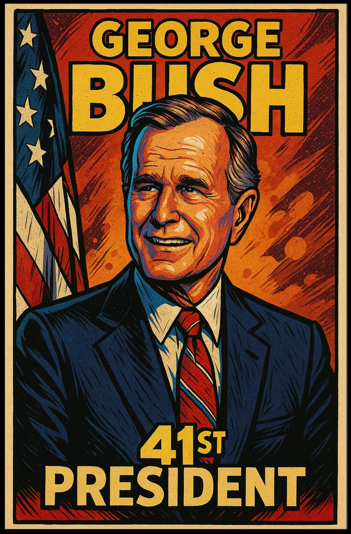 George Bush 41st President Poster Wall Art Decor Home