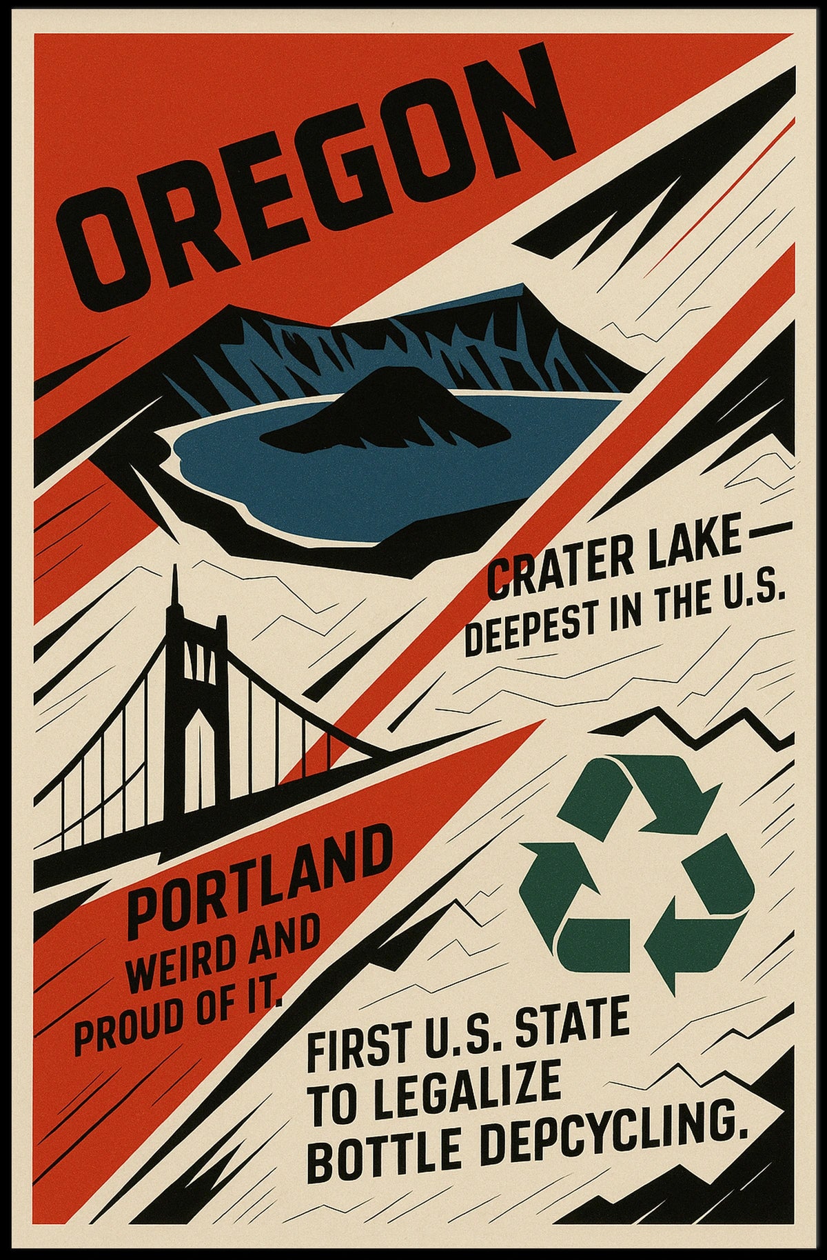 Oregon Highlights And Achievements Poster