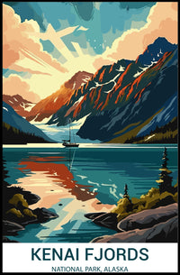 Kenai Fjords Scenic Art Print National Park Poster