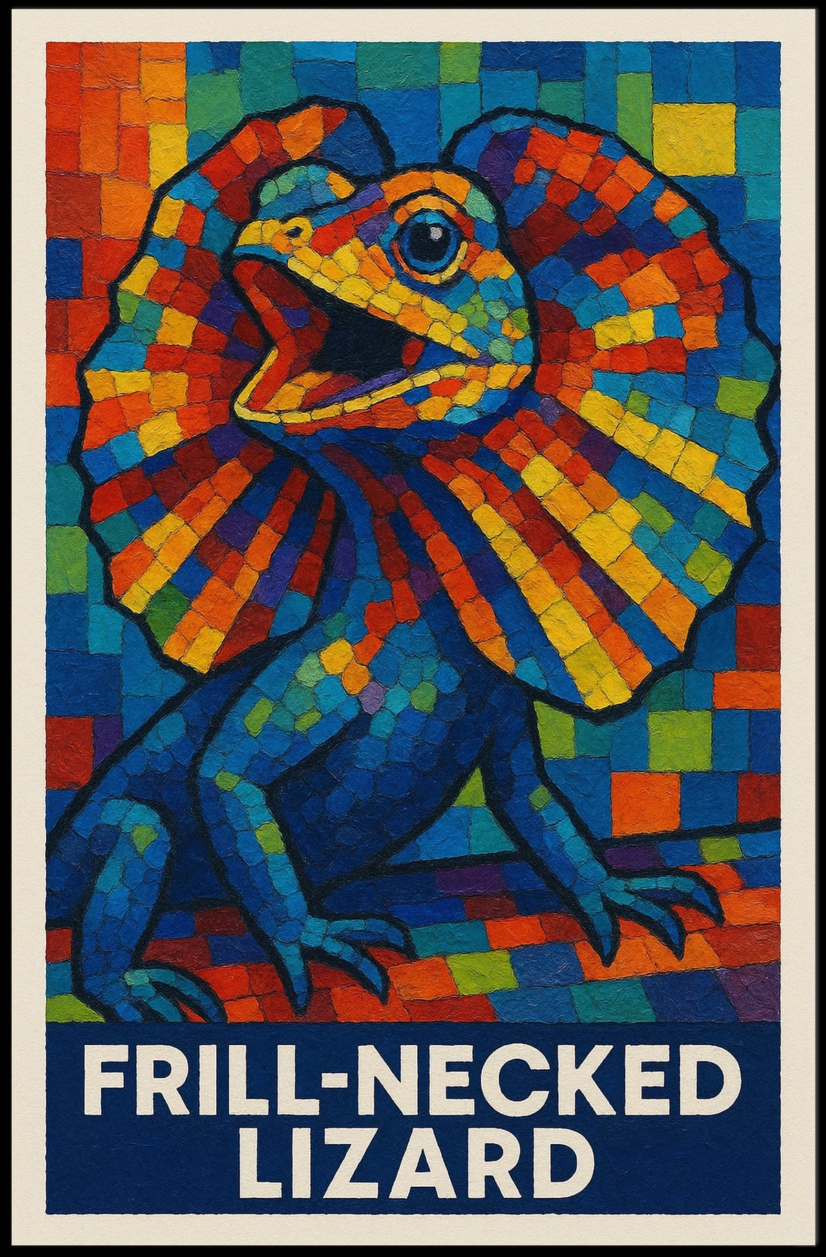 Frill-Necked Lizard Poster