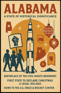Alabama A State of Historical Significance Poster