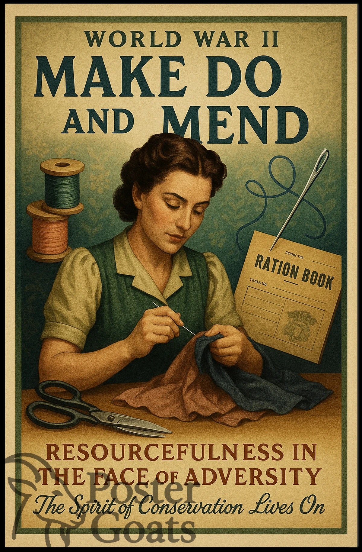 World War II Conservation Propaganda Poster