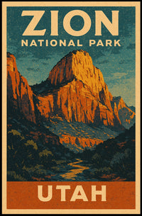 Zion National Park Poster