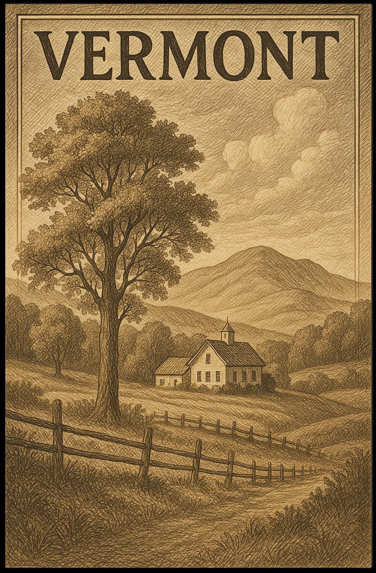 Vermont Landscape Poster