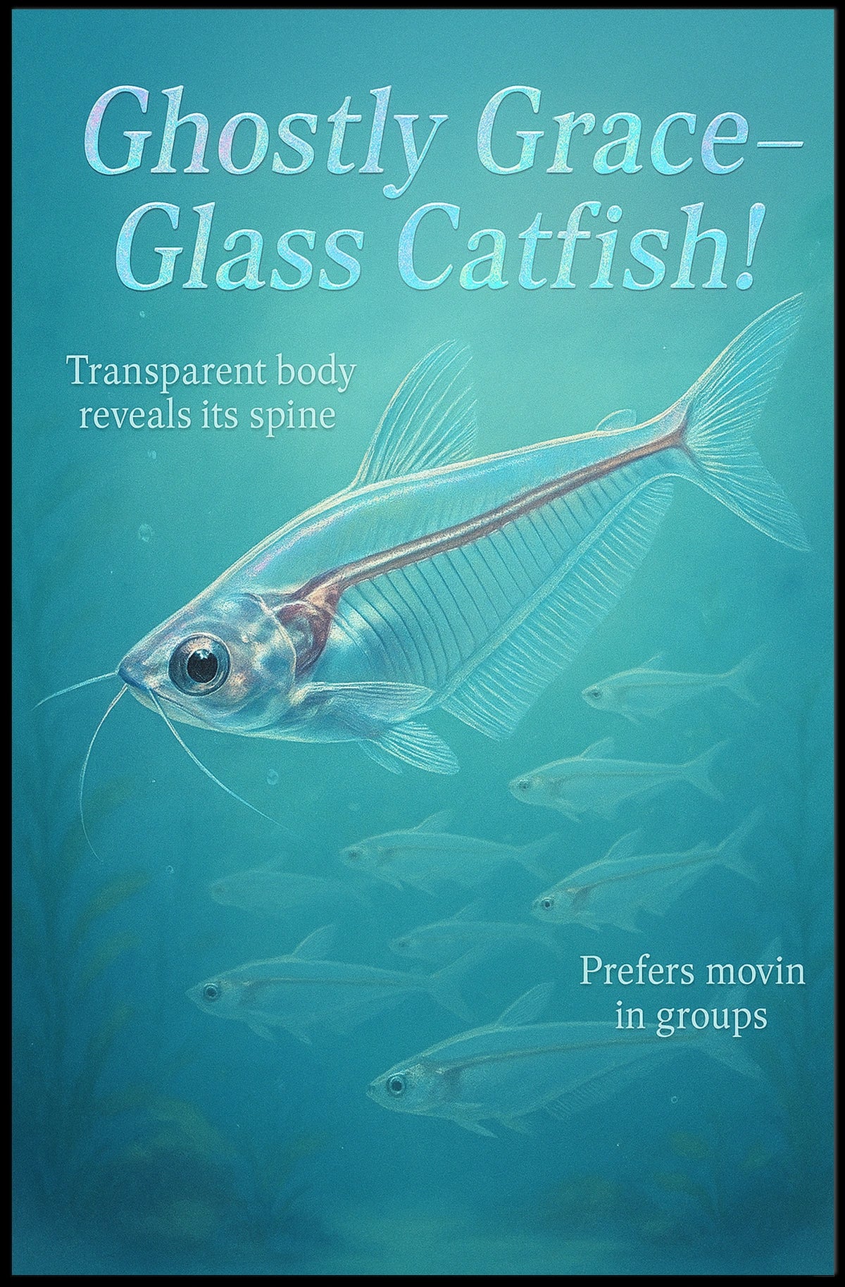 Ghostly Grace Glass Catfish Poster