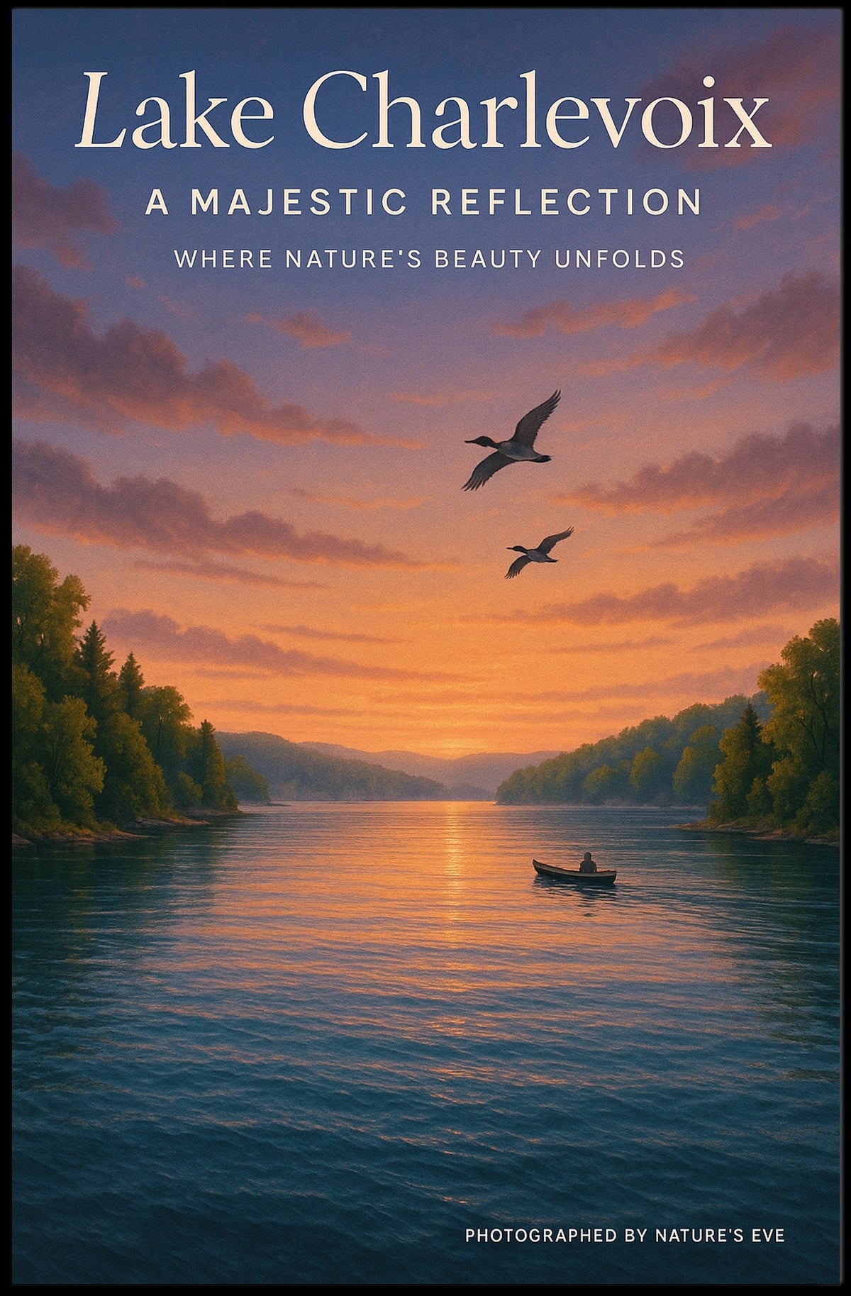 Lake Charlevoix A Majestic Reflection Poster