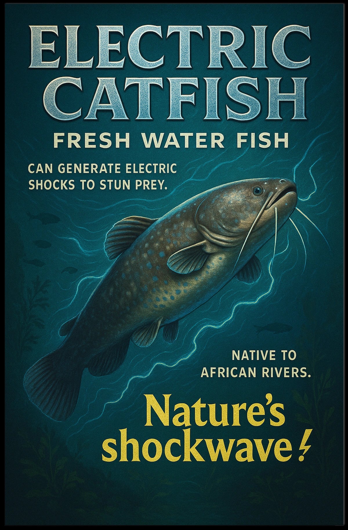 Electric Catfish Natures Shockwave Poster