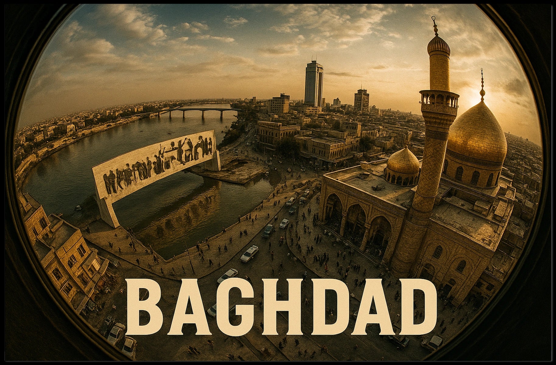 Baghdad Cityscape Poster