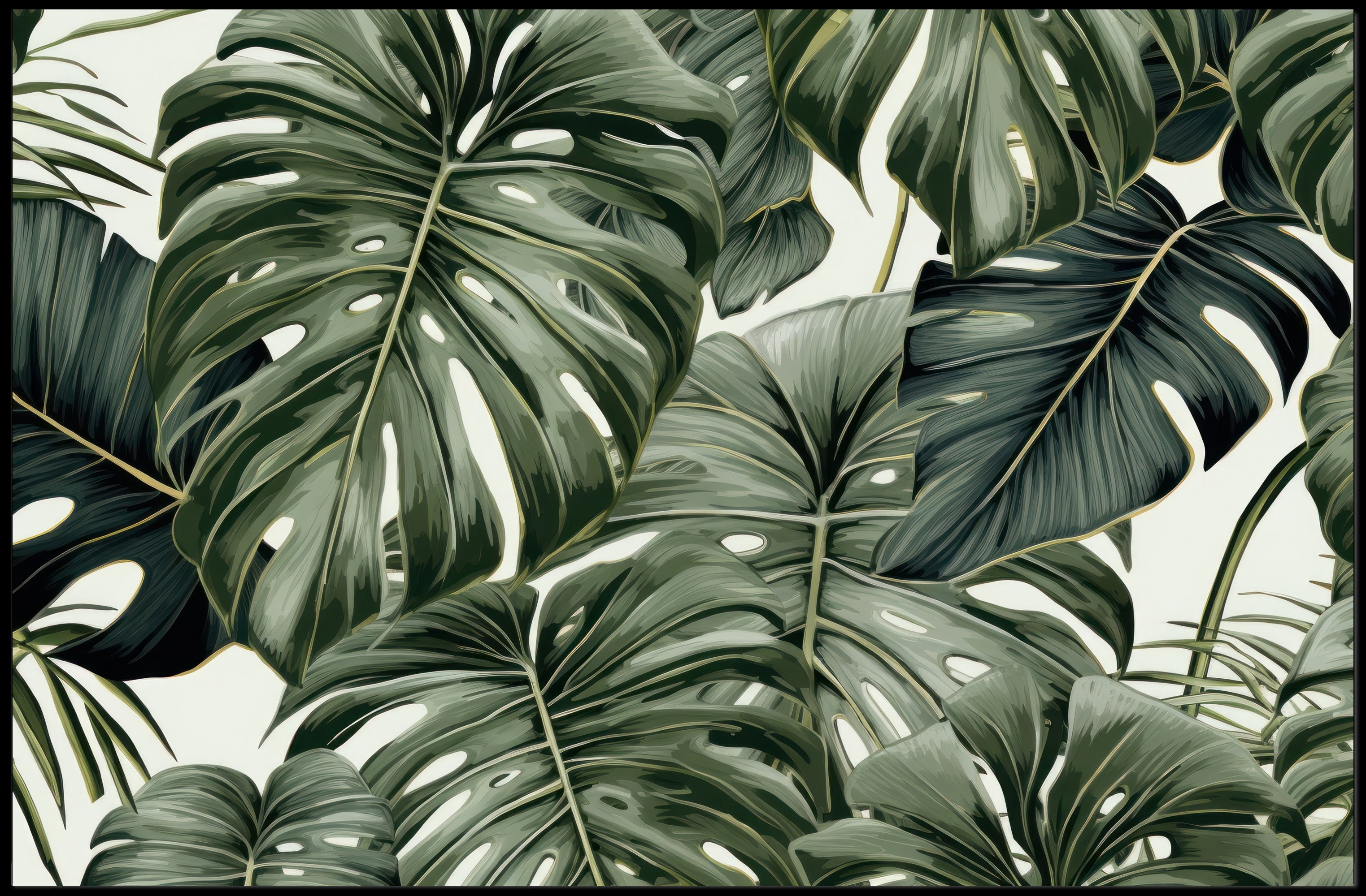 Lush Tropical Leaves Poster