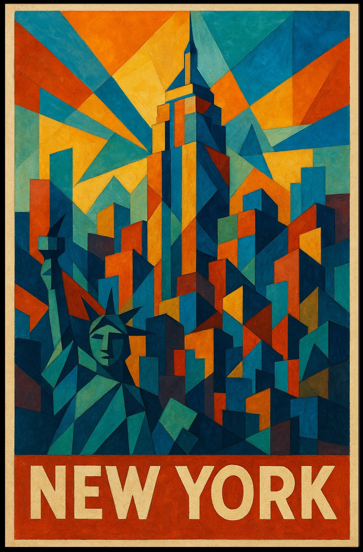 New York Skyline Art Poster