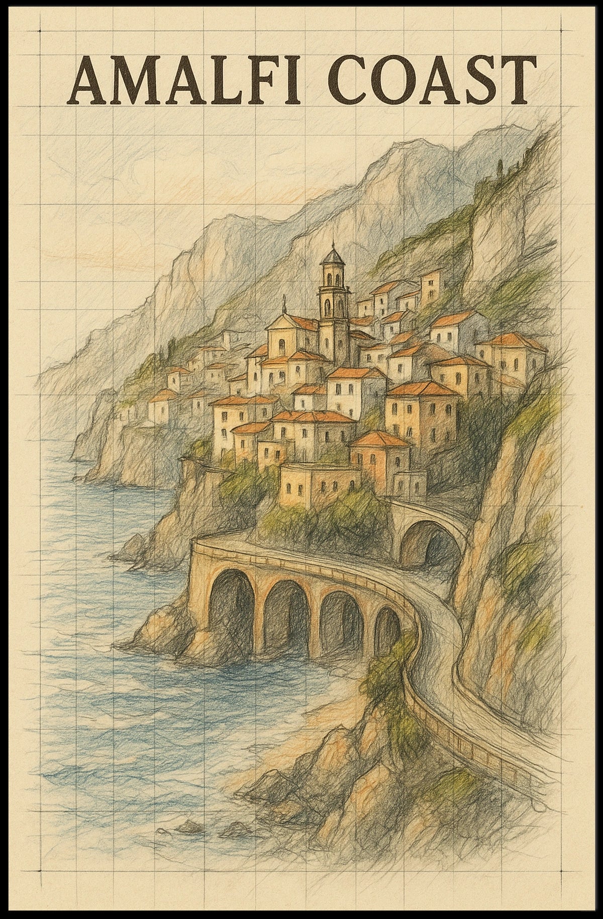 Amalfi Coast Scenic Beauty Poster