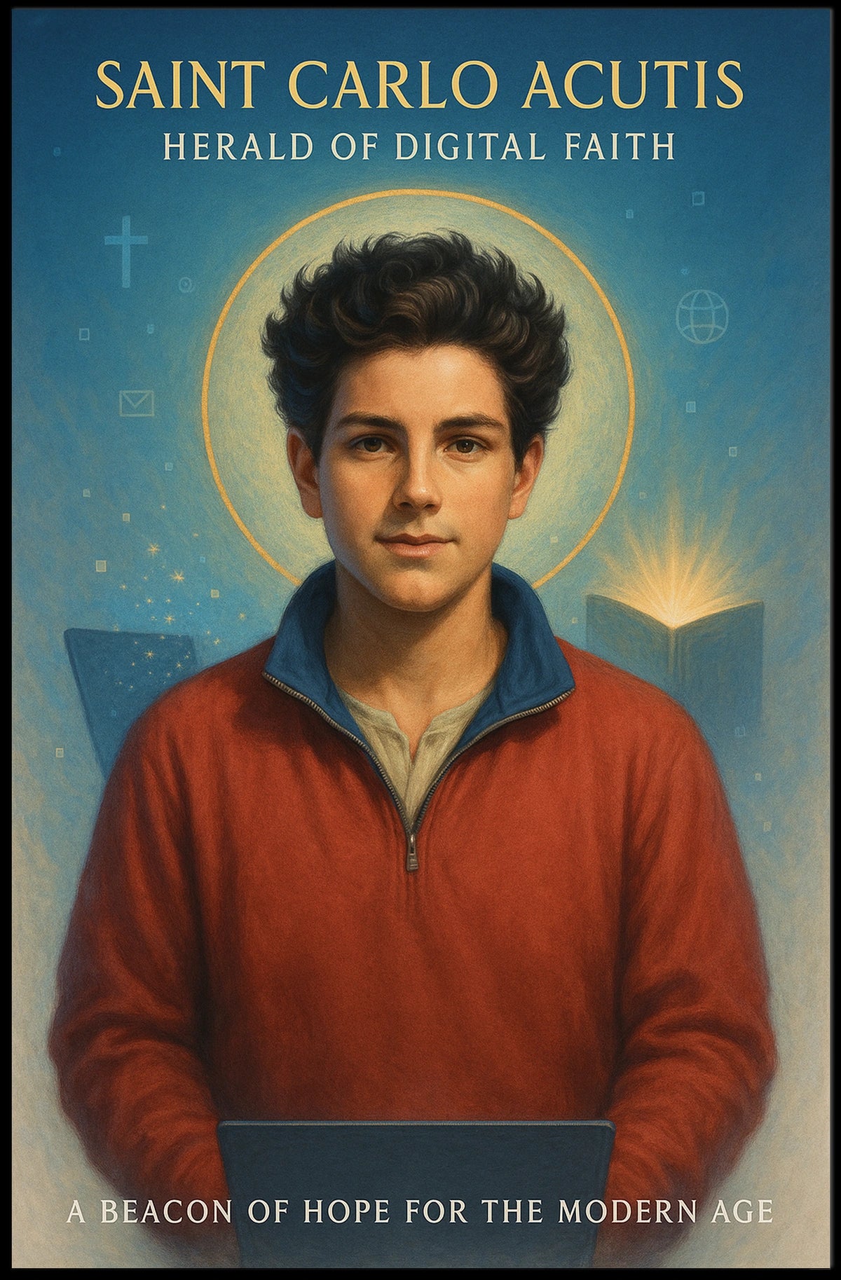 Saint Carlo Acutis Herald Of Digital Poster