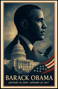 Prominent Figure with Capitol & Eagle Political Poster