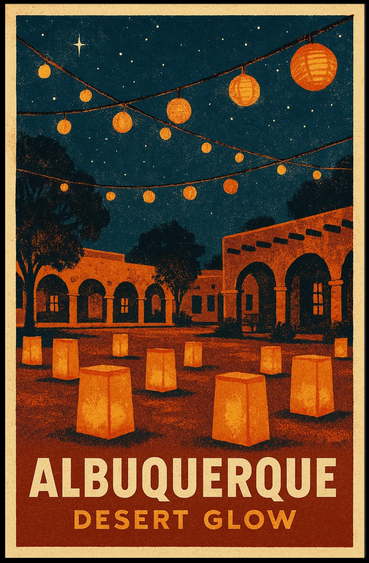 Albuquerque Desert Glow Poster