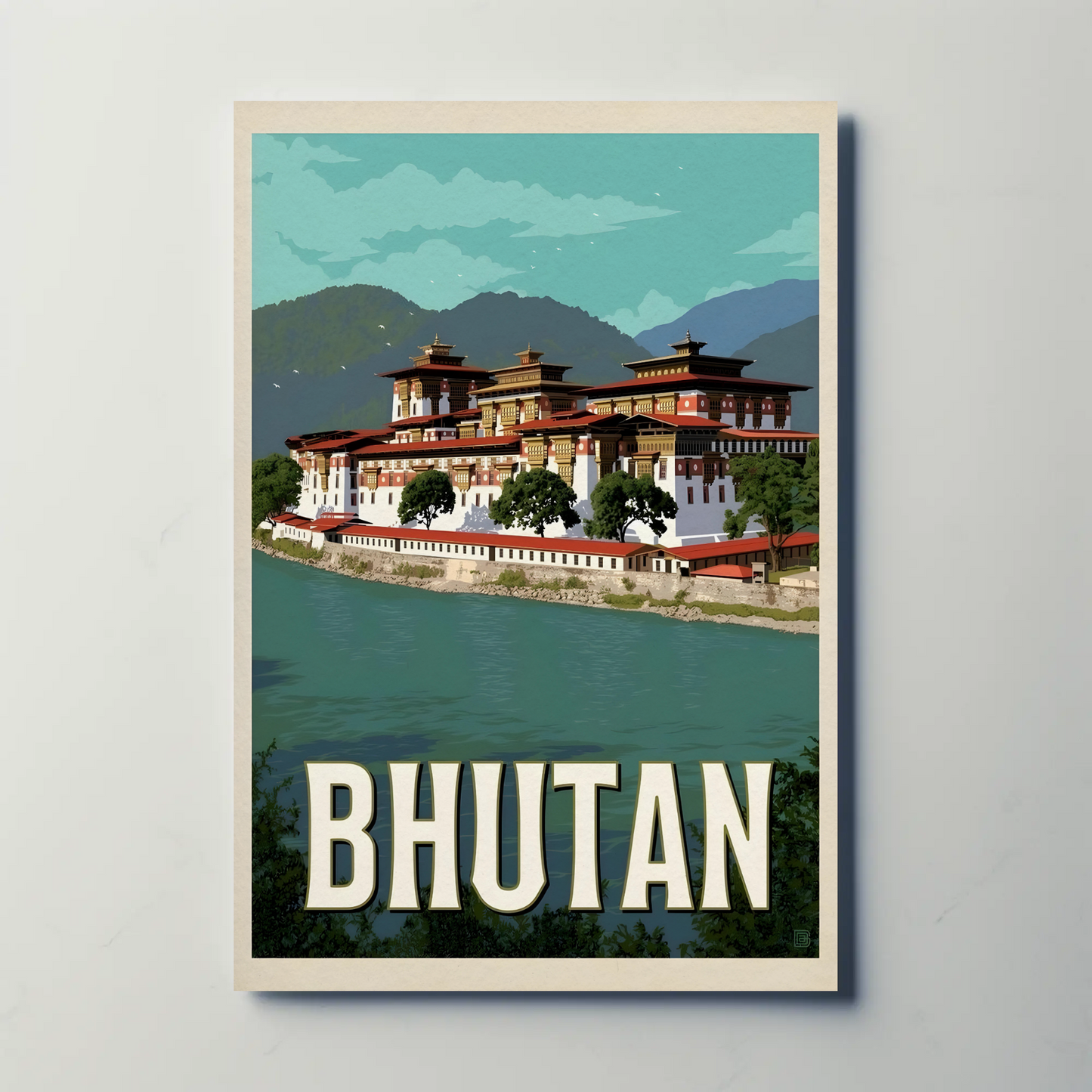 Vintage Poster Bhutan