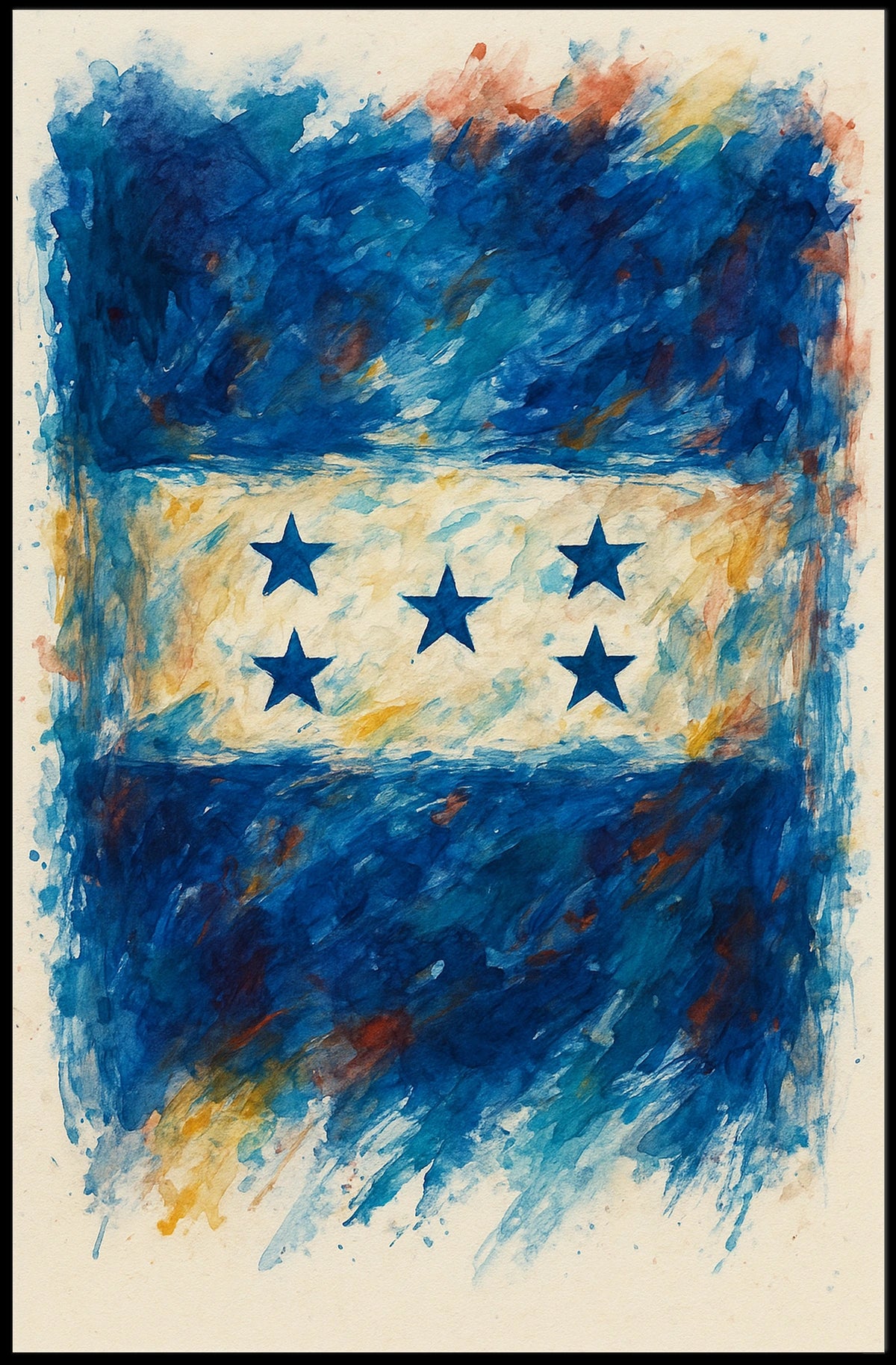 Abstract Stars and Stripes Poster