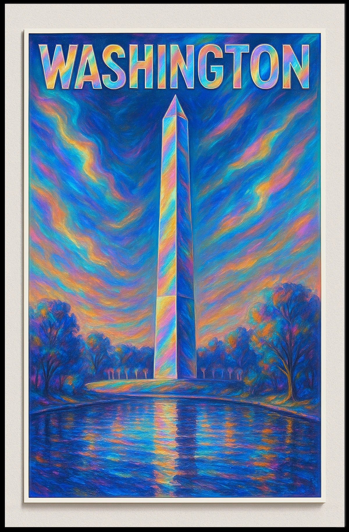 Washington Monument A Vibrant Tribute Poster