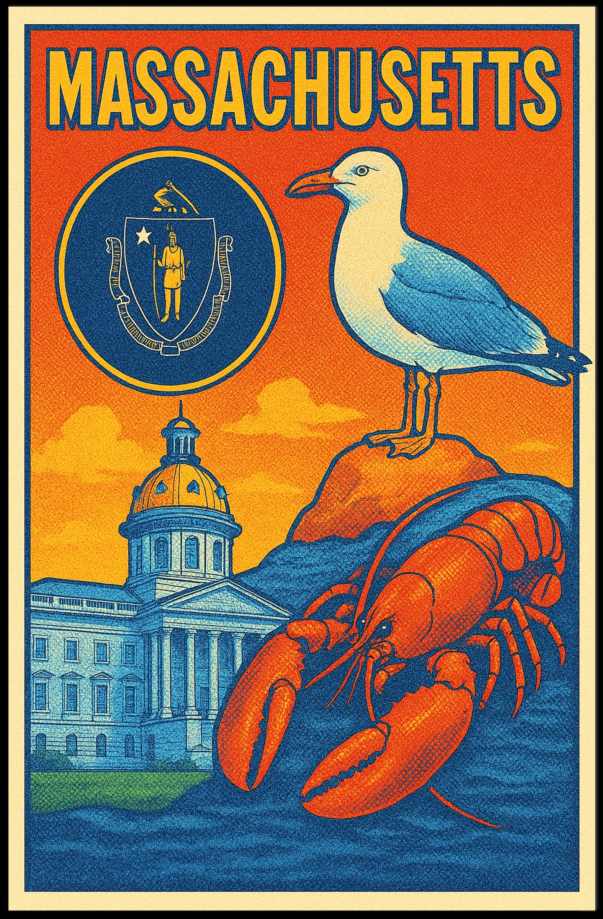Massachusetts Scenic Poster PosterGoat