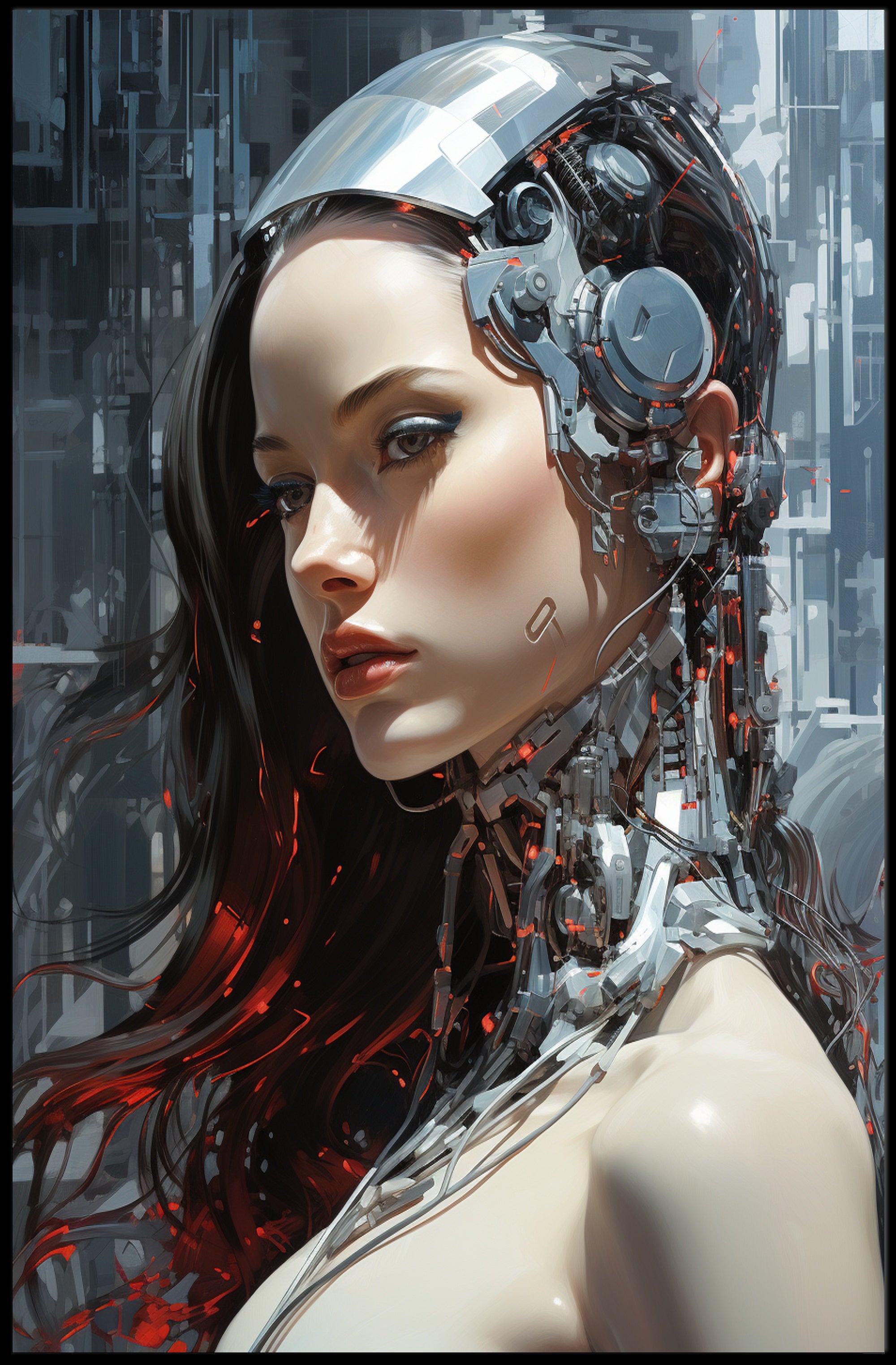 Cybernetic Elegance Poster PosterGoat