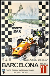 Barcelona Trofeo SEAT 1968 Poster