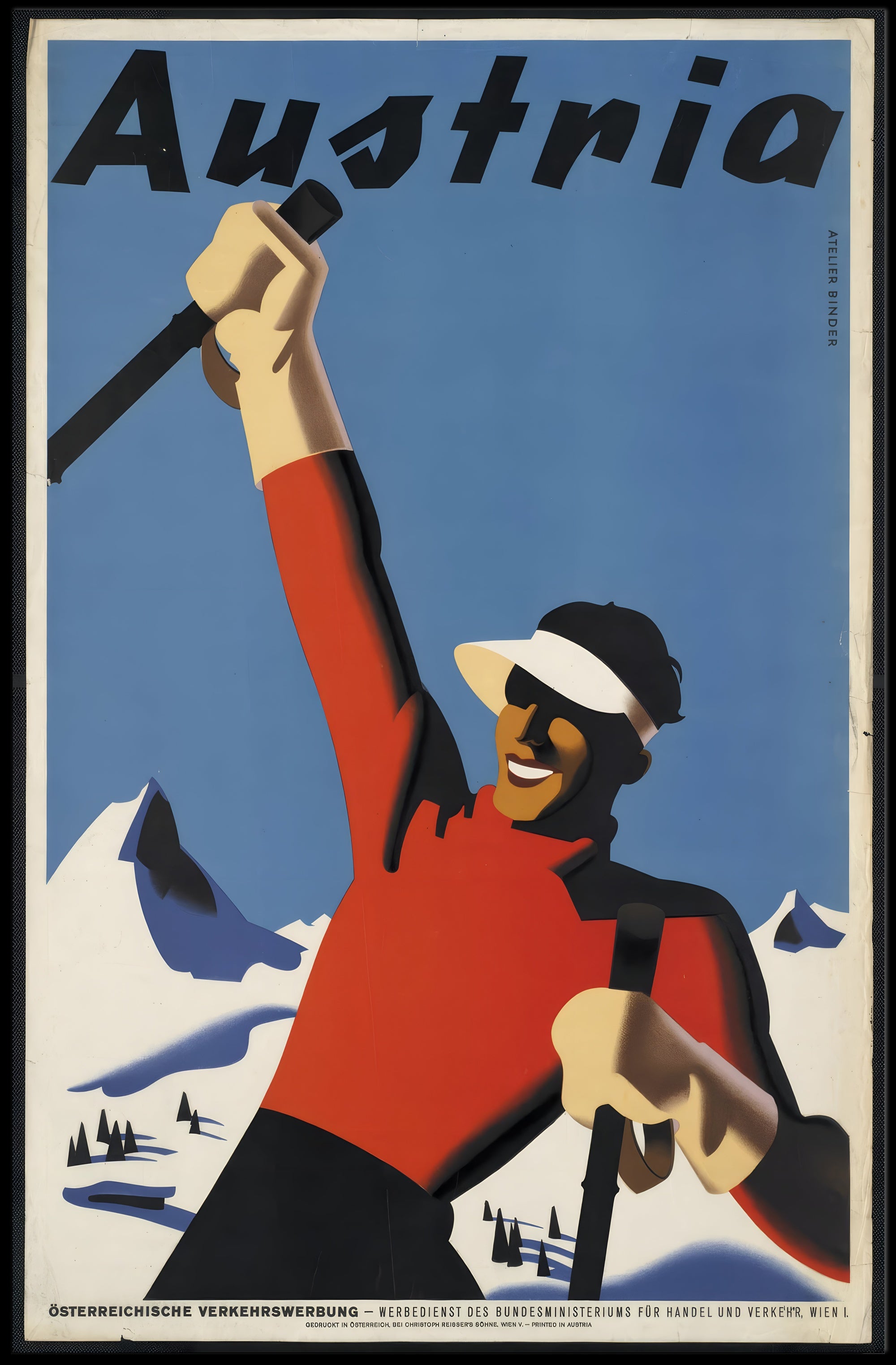 Austria Skiing Poster PosterGoat