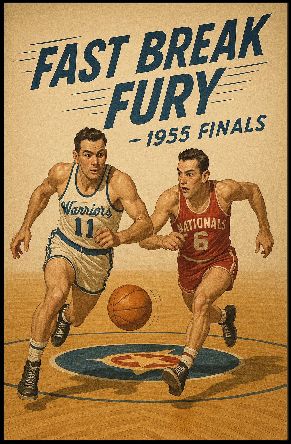 Fast Break Fury 1955 Finals Poster