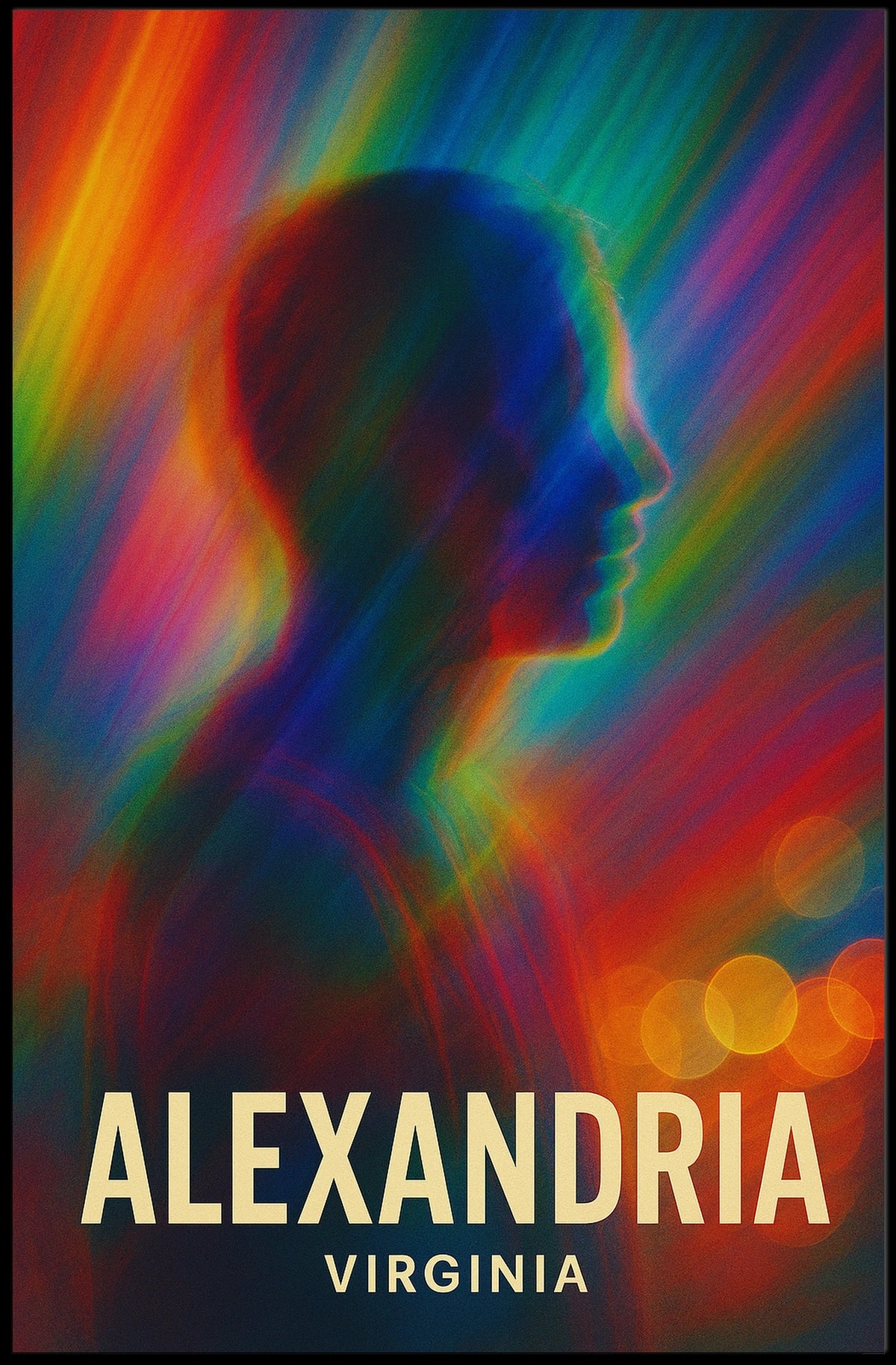 Vibrant Alexandria Abstract Digital Painting Poster