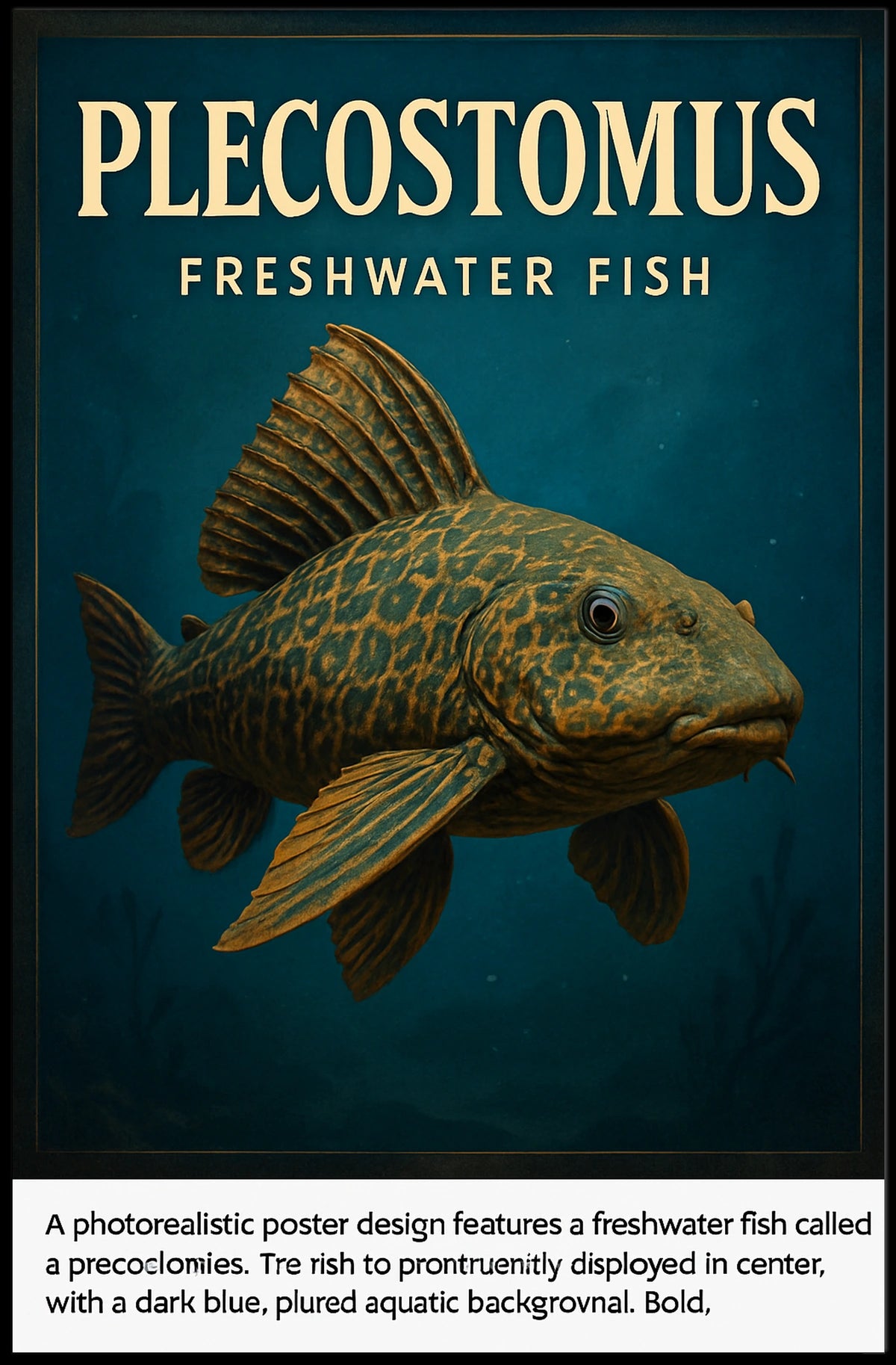 Plecostomus Freshwater Fish Poster