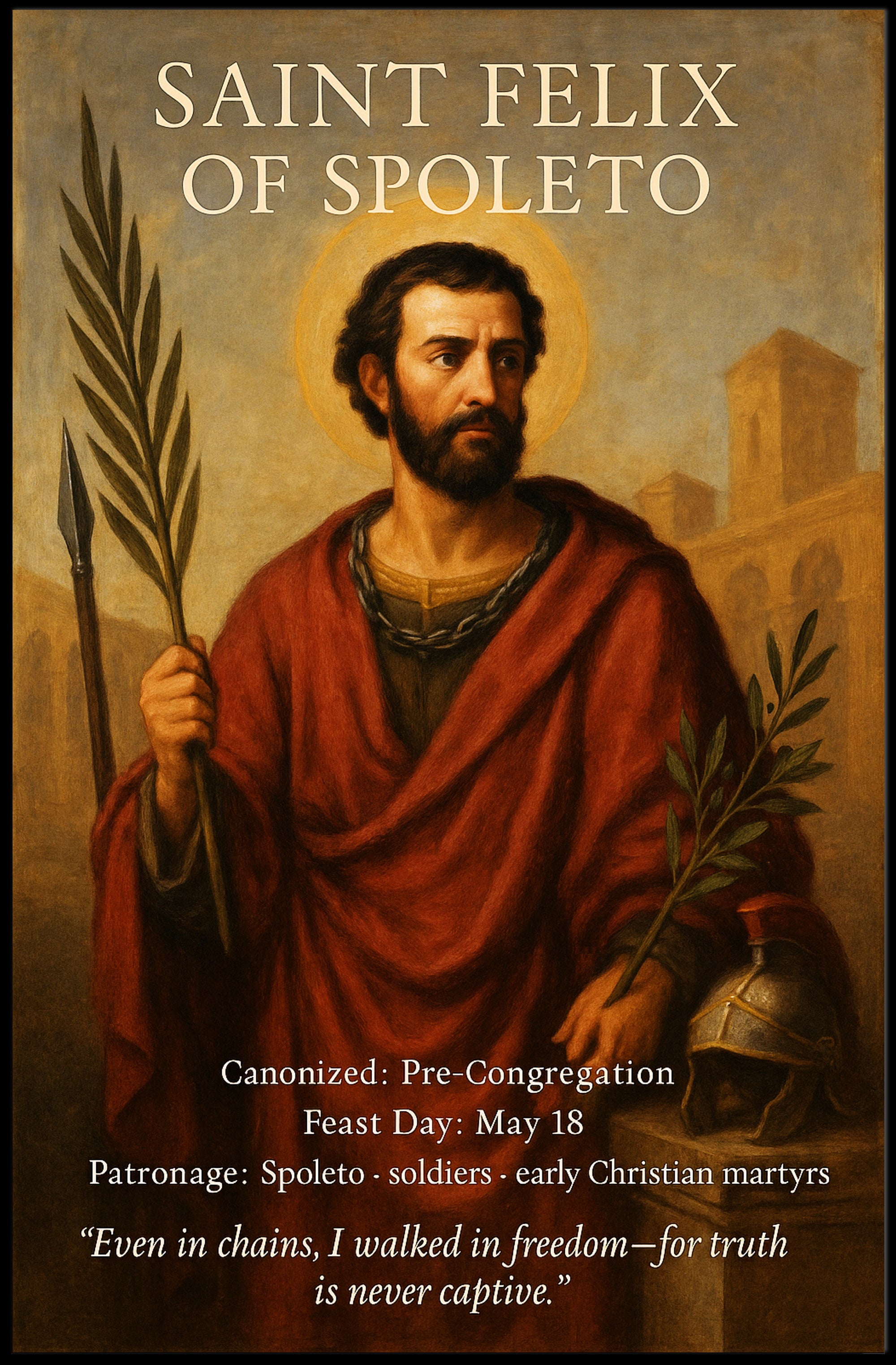 Saint Felix of Spoleto Poster PosterGoat